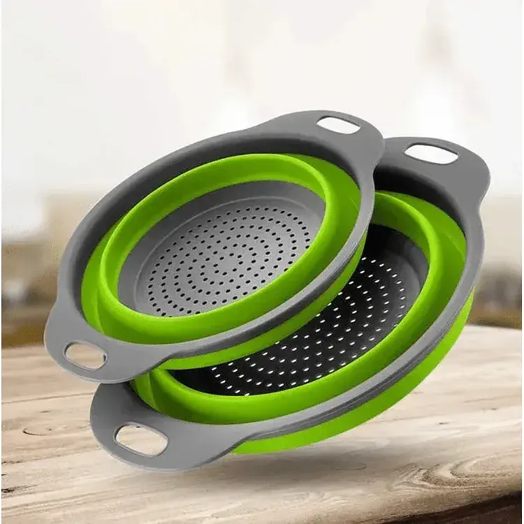 Кошики складні Wester W86 для миття овочів і фруктів 2 шт. Green Gray (do122) - фото 2