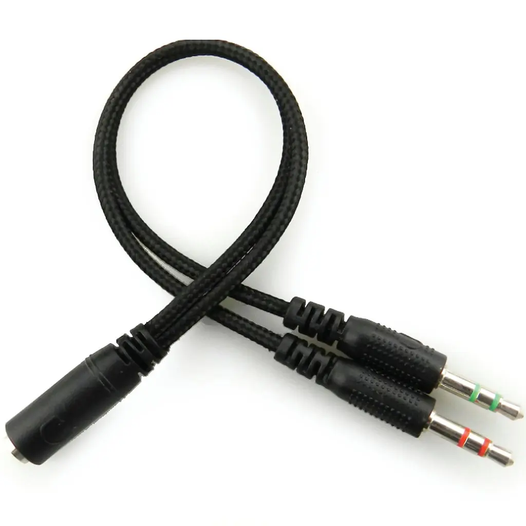 Гарнітура Sandberg MiniJack Headset Bulk, 3,5мм+converter 2х3,5мм, Чорний - фото 3