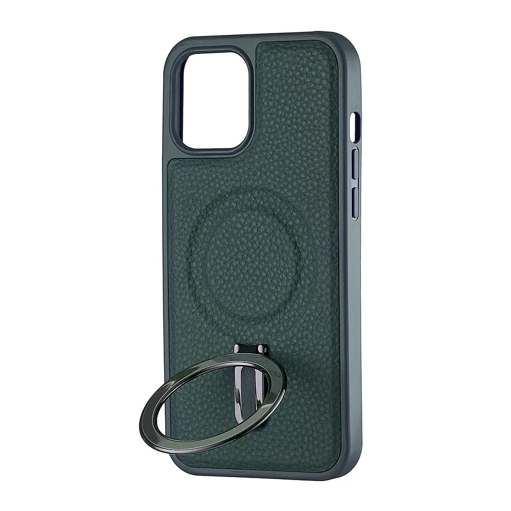 Чохол Jinduka Leather Ringo iPhone 12 Pro Max Green - фото 4