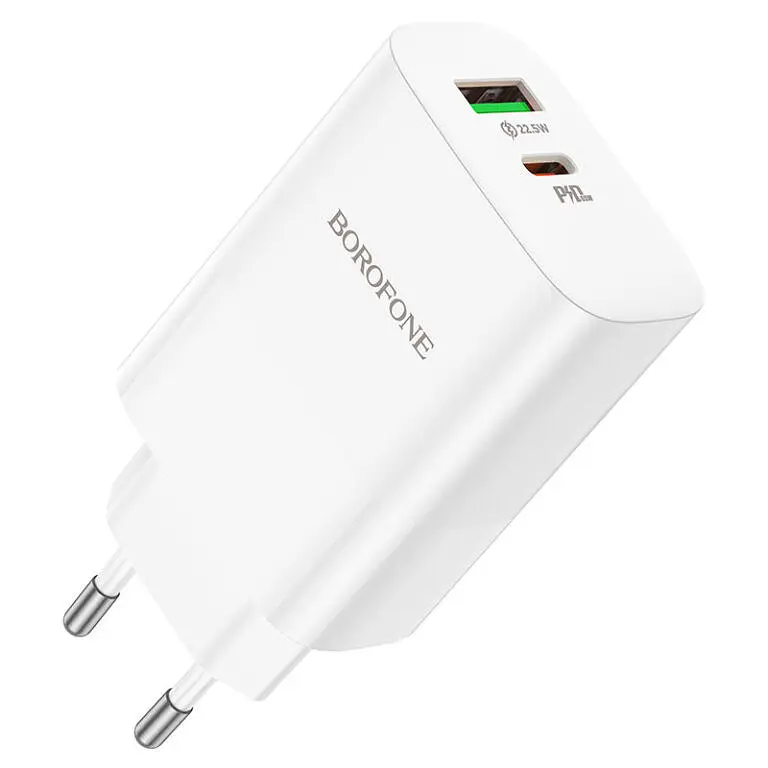 МЗП Borofone BN10 Sunlight PD65W (1USB-A/1C) White - фото 2