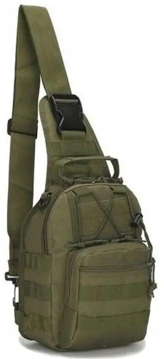 Тактична сумка слінг армійський рюкзак через плече Green Tactical - фото 5