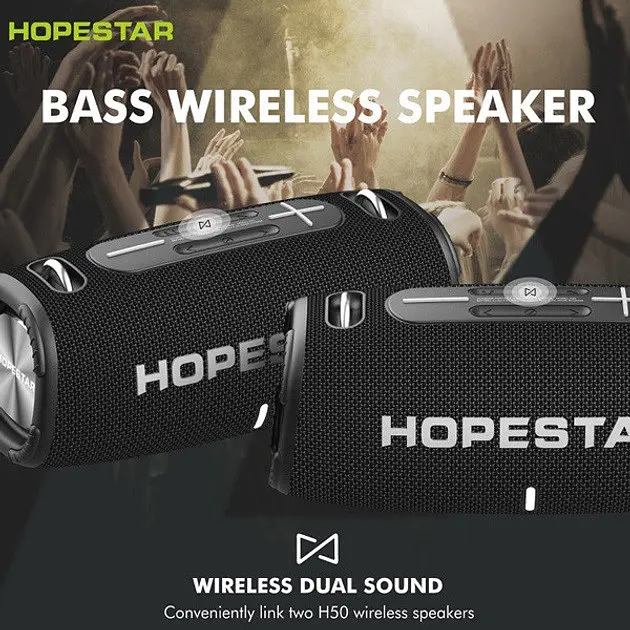 Колонка портативная Hopestar H50 черная - фото 5
