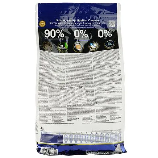 Сухой корм для щенков средних и крупных пород Farmina N&D Low Grain Dog Lamb&Blueberry Puppy Medium&Maxi, ягненок и черника, 2,5 кг - фото 3
