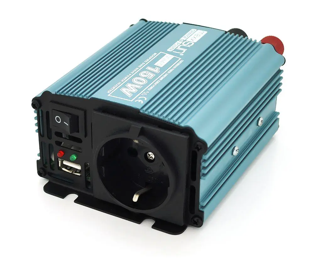 Инвертор напряжения Mexxsun MXS150, 12V/220V, 150 Вт, 12/220 V, approximated, 1 розетка, клеммы - фото 2