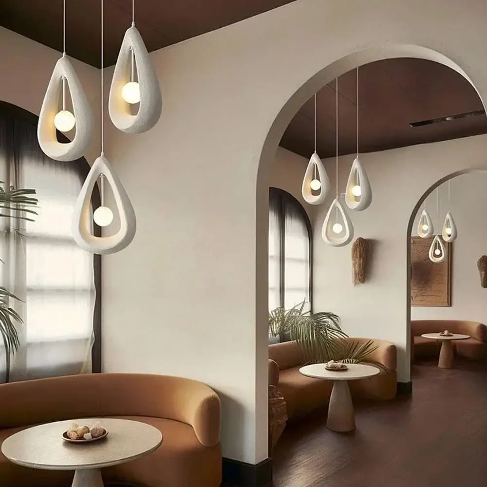 Гіпсовий світильник у білому кольорі 34х50 см | Арт. MJ40-330*500 WT | Line F - фото 2