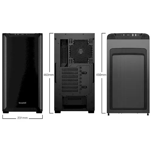 Корпус be quiet! Pure Base 501, Black, Mid Tower, без БЖ, для ATX / Micro ATX / Mini ITX, 1xType-C / 2xUSB 3.2, макс. CPU - 178 мм / VGA - 368 мм, 2x140 мм Pure Wings 3 (BG073) - фото 5