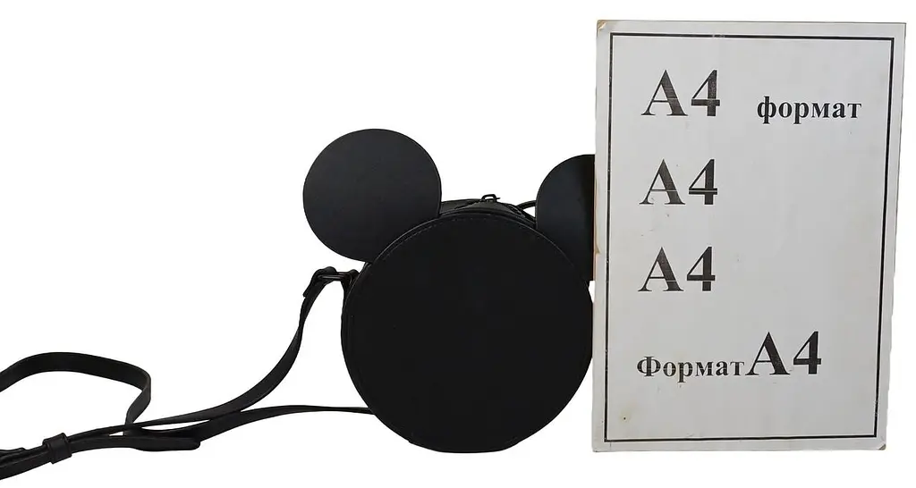 Сумка дитяча C&A Mickey Mouse з екошкіри для дівчинки 17х17 см Чорна - фото 10