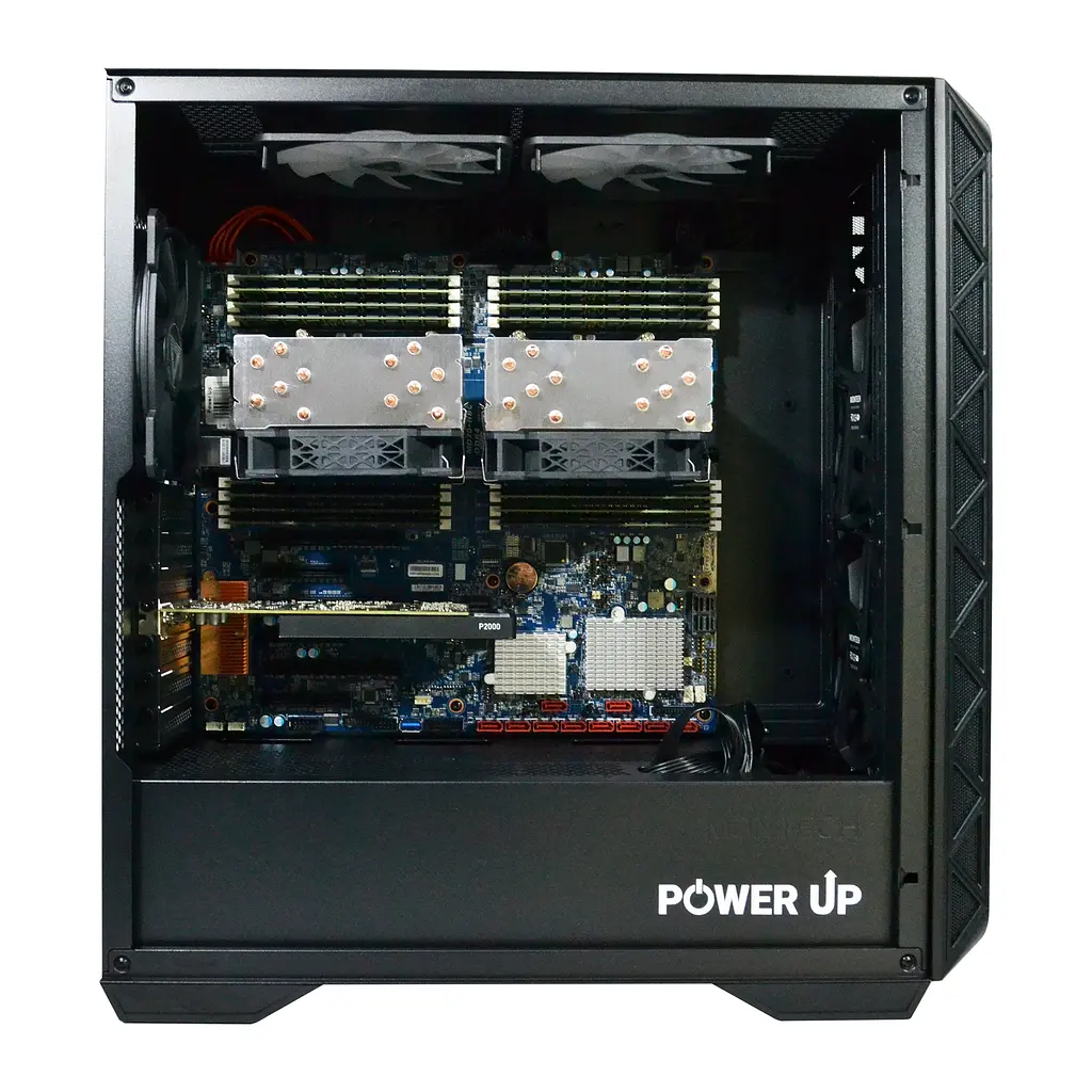 Двопроцесорна робоча станція Power Up #439 Xeon E5 2680 v4 x2/32 GB/SSD 512 Gb/NVIDIA Quadro P2000 5 Gb - фото 2