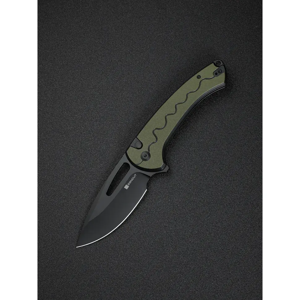 Ніж Sencut Squiggy, Black/Green G10, Darkwash (S24082A-2) - фото 8
