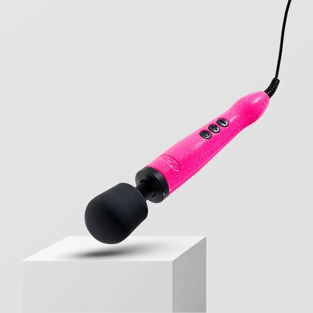 Вібромасажер DOXY Die Cast Massager Hot Pink, дуже потужний, живлення 220В, металевий корпус - фото 6