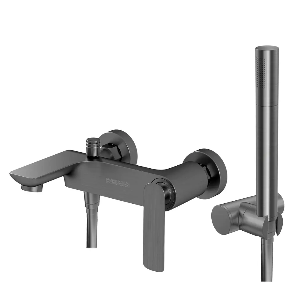 Змішувач для ванни Kohlman Experience graphite настінний KPL-QW110EG, Графит