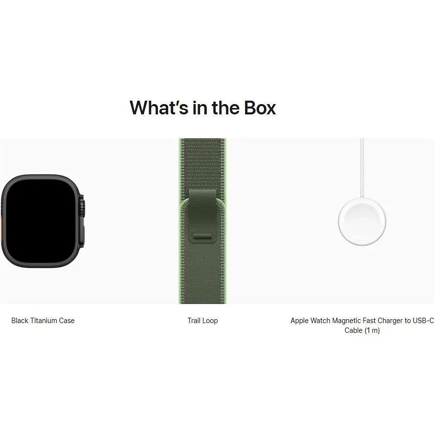 Смарт-часы Apple Watch Ultra 3 49mm Black Titanium Case with Green/Neon Trail Loop M/L (MG9P4) - фото 4