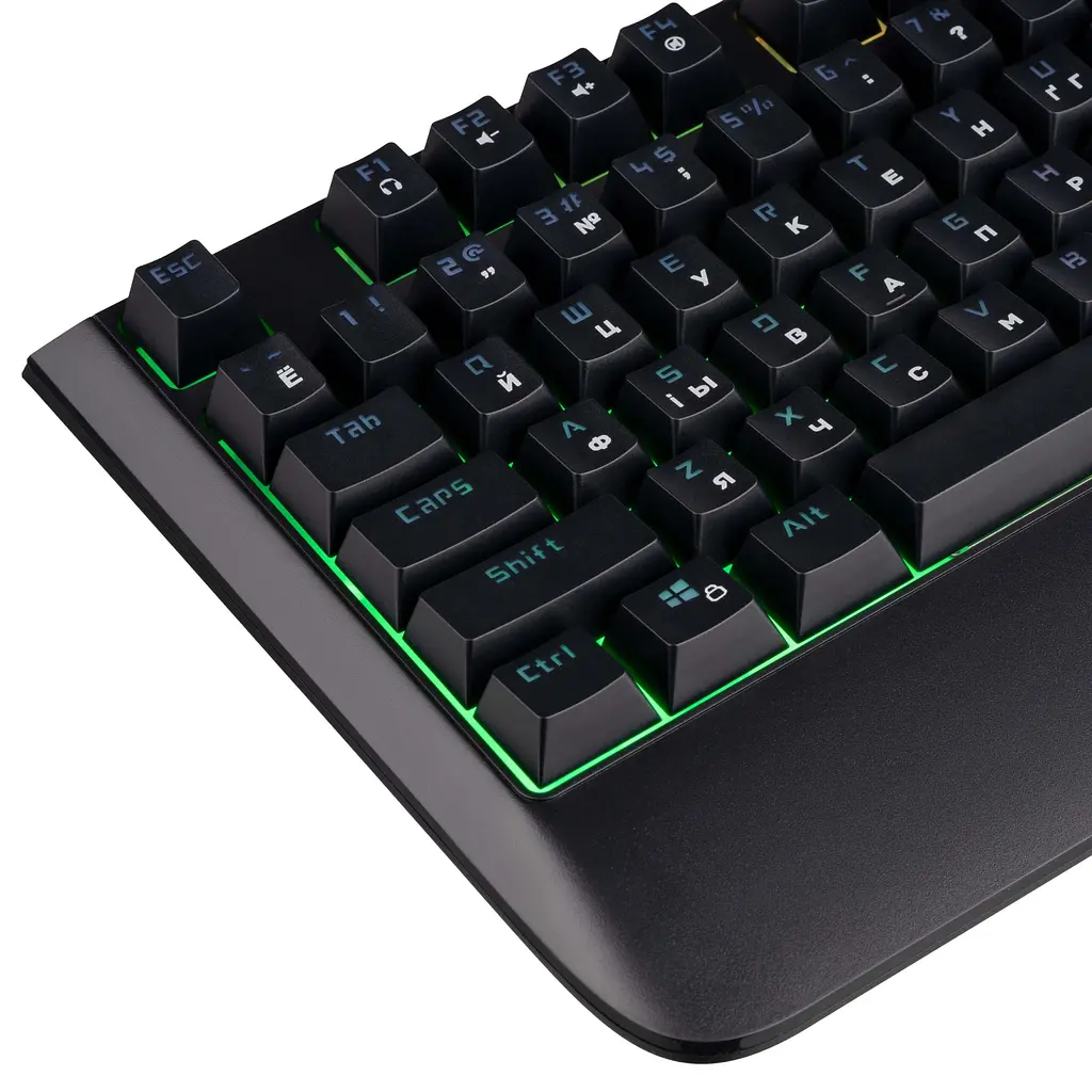 Клавіатура мембранна ігрова з підсвіткою 2E GAMING KG325 Black, 104key, USB-A, EN/UA/RU, LED - фото 5
