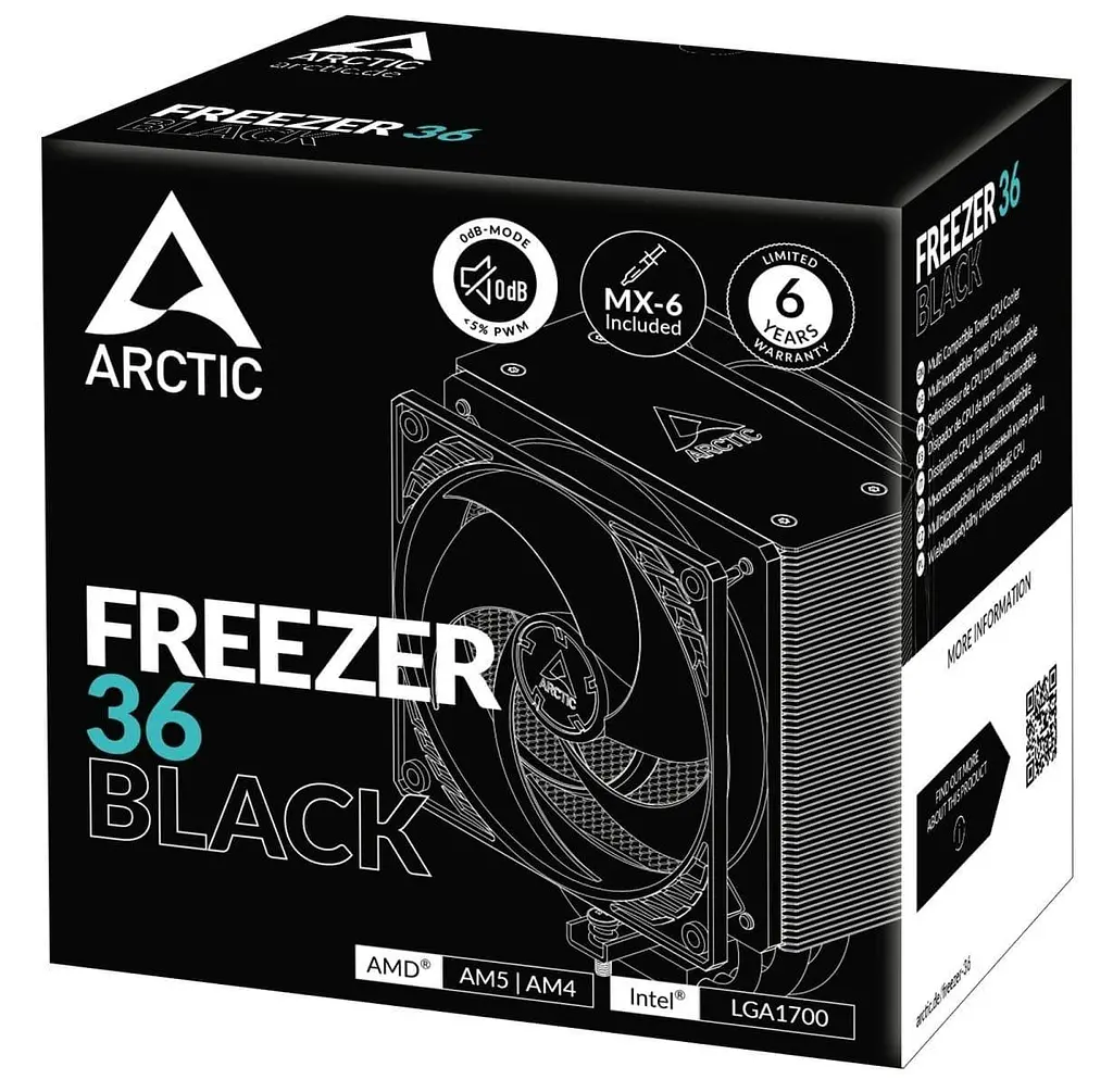 Кулер для процесора Arctic Freezer 36 Black (ACFRE00123A) - фото 6