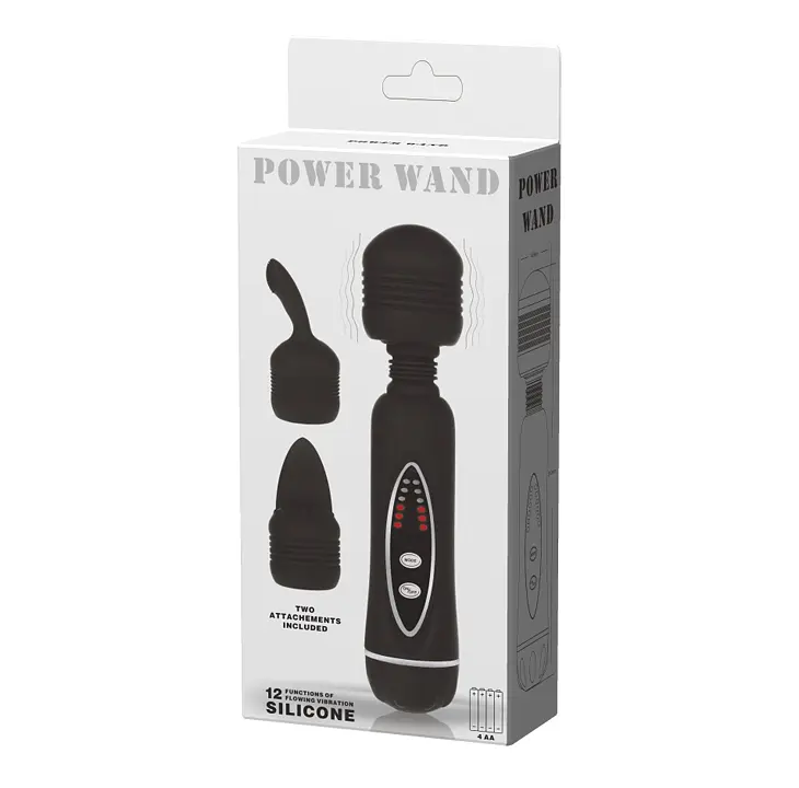 Вібратор зі змінними насадками Power Wand Massage Kit Black - фото 3