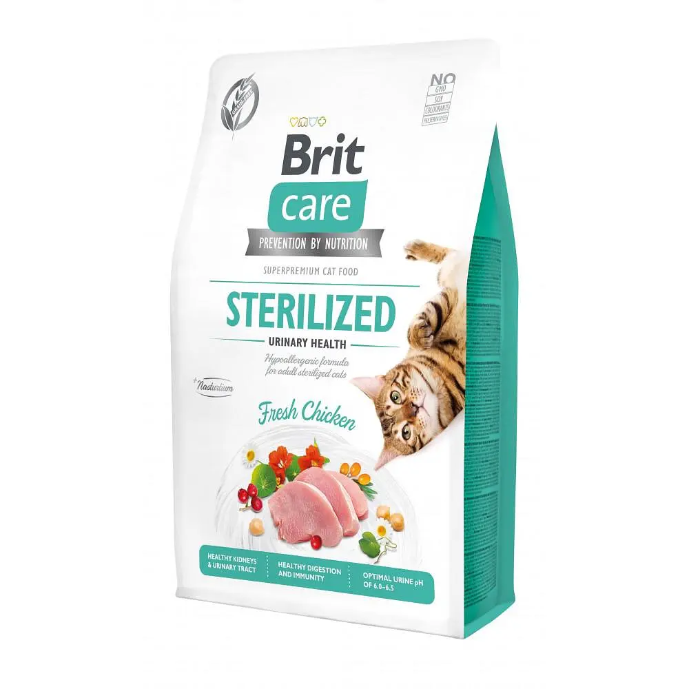 Сухий корм Brit Care Cat GF Sterilized Urinary Health для стерилізованих кішок, з куркою 2 кг (арт.171286)
