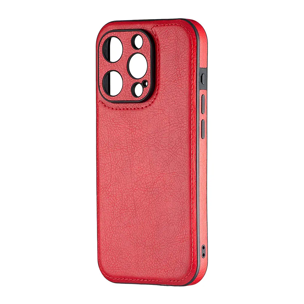 Чохол Jinduka Leather Protected Camera iPhone 15 Pro Red