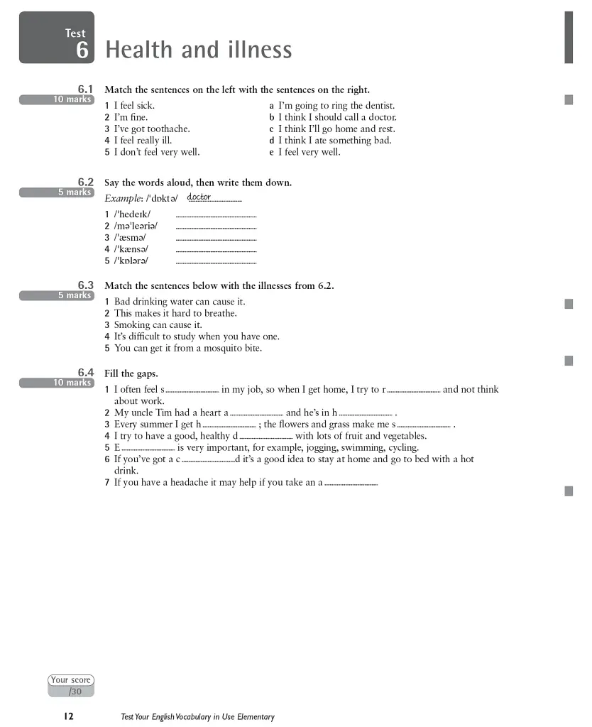 Test Your English Vocabulary in Use Elementary with Answers 2nd Edition - фото 7