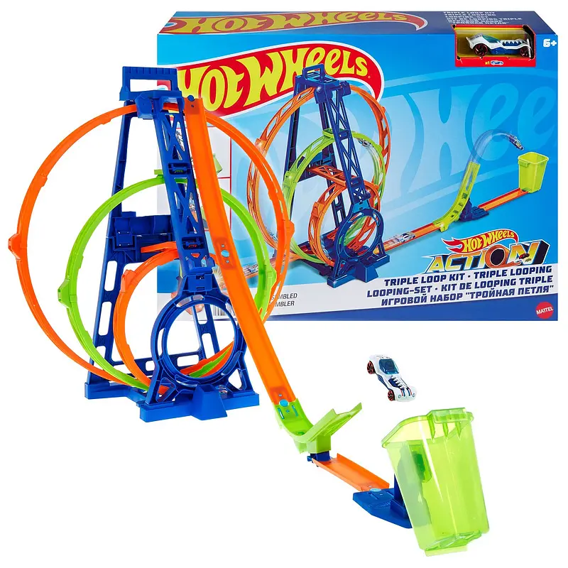 Автомобільний трек Hot Wheels Потрійна петля (HMX37) - фото 4