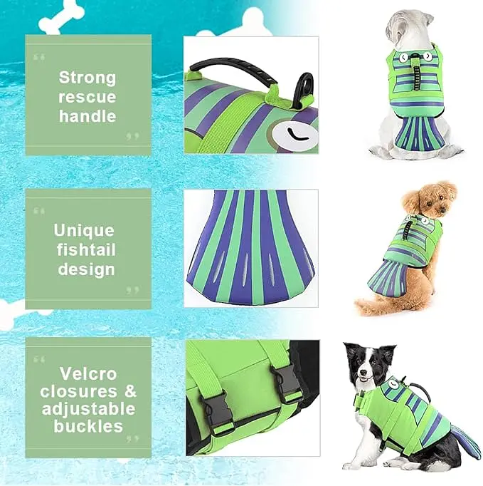 Рятувальний жилет для собак Derby Fish Design Blue - фото 4
