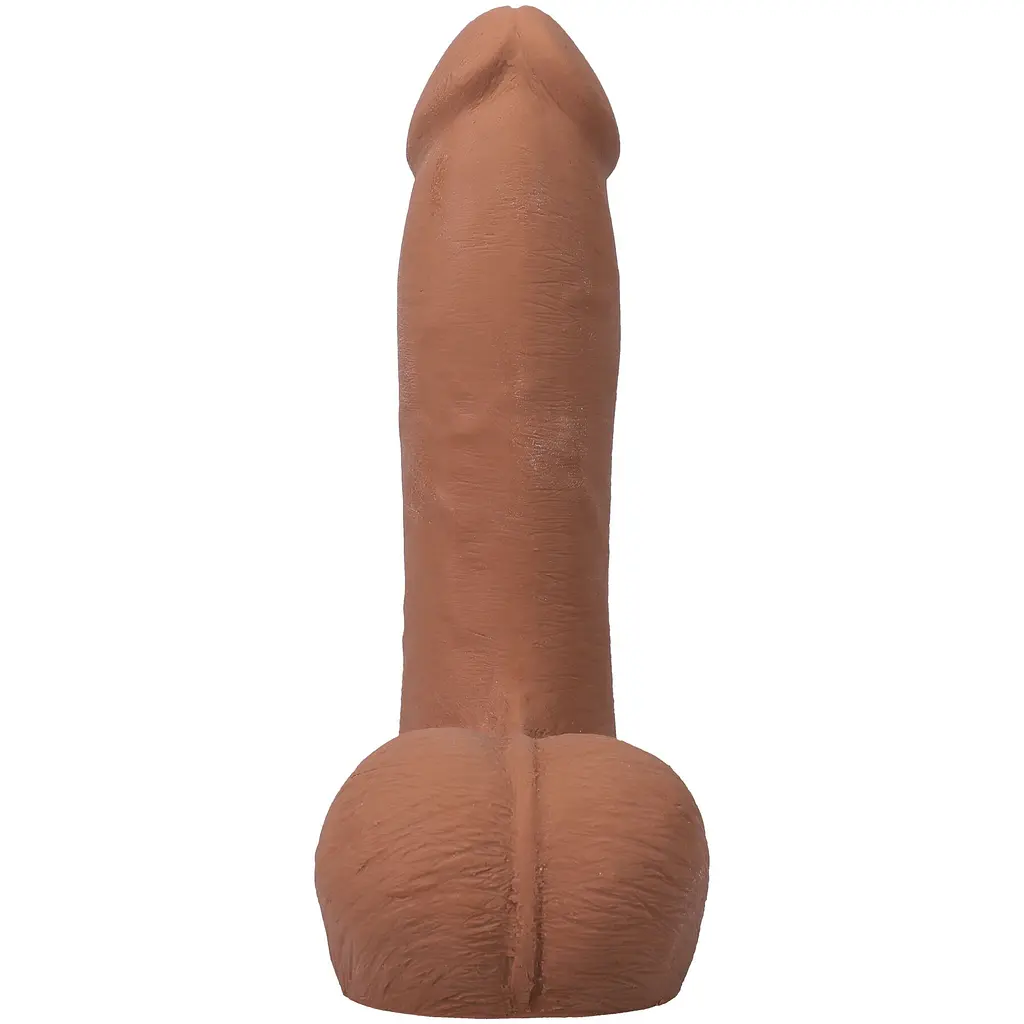 Фалоімітатор Doc Johnson The Realistic Cock ULTRASKYN 7 Inch with Balls Caramel - фото 4