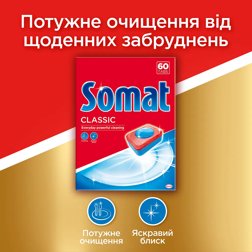 Таблетки для посудомоечных машин Somat Classic, 110 шт. (882689) - фото 2