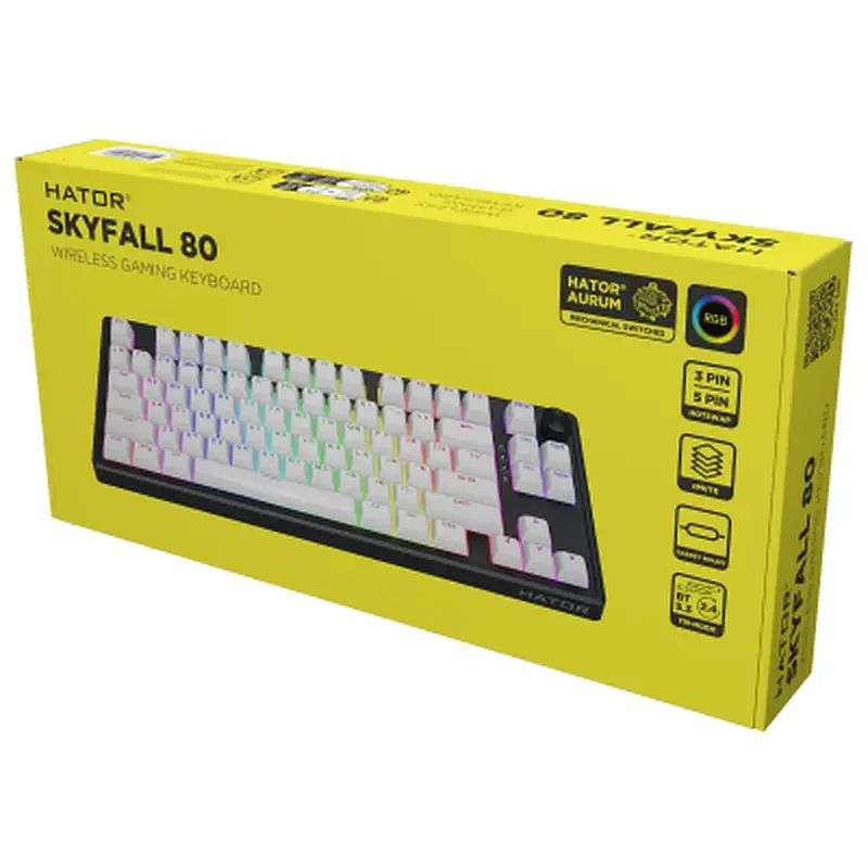 Клавіатура Hator Skyfall 80 Wireless Black/White (HTK3180UA) - фото 7