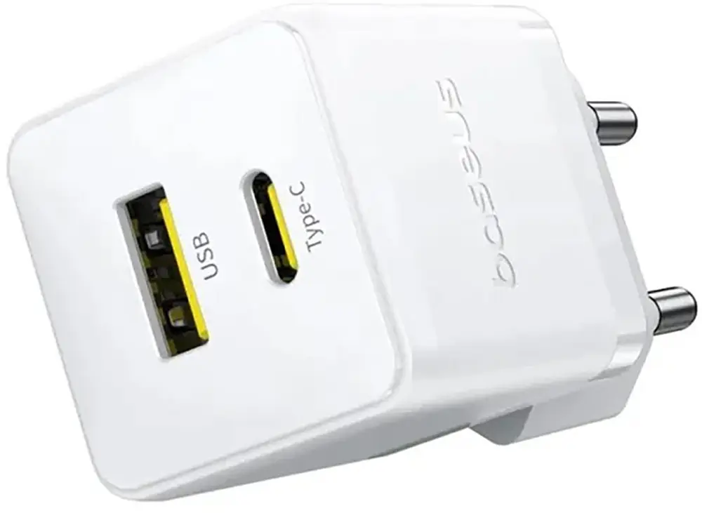 МЗП Baseus Palm Fast Charger C+U 20W EU White - фото 3