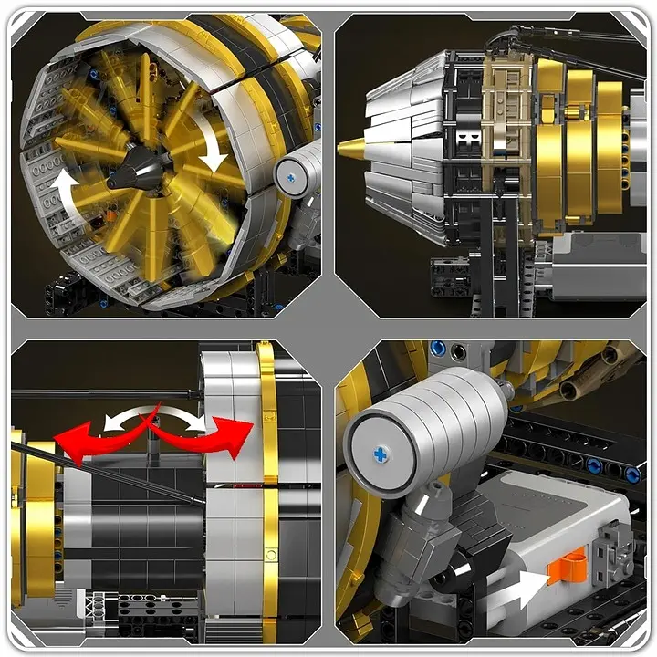 Конструктор авіаційний двигун Mould King Motorised Turbine Engine  для дітей та дорослих  2256 деталей - фото 5