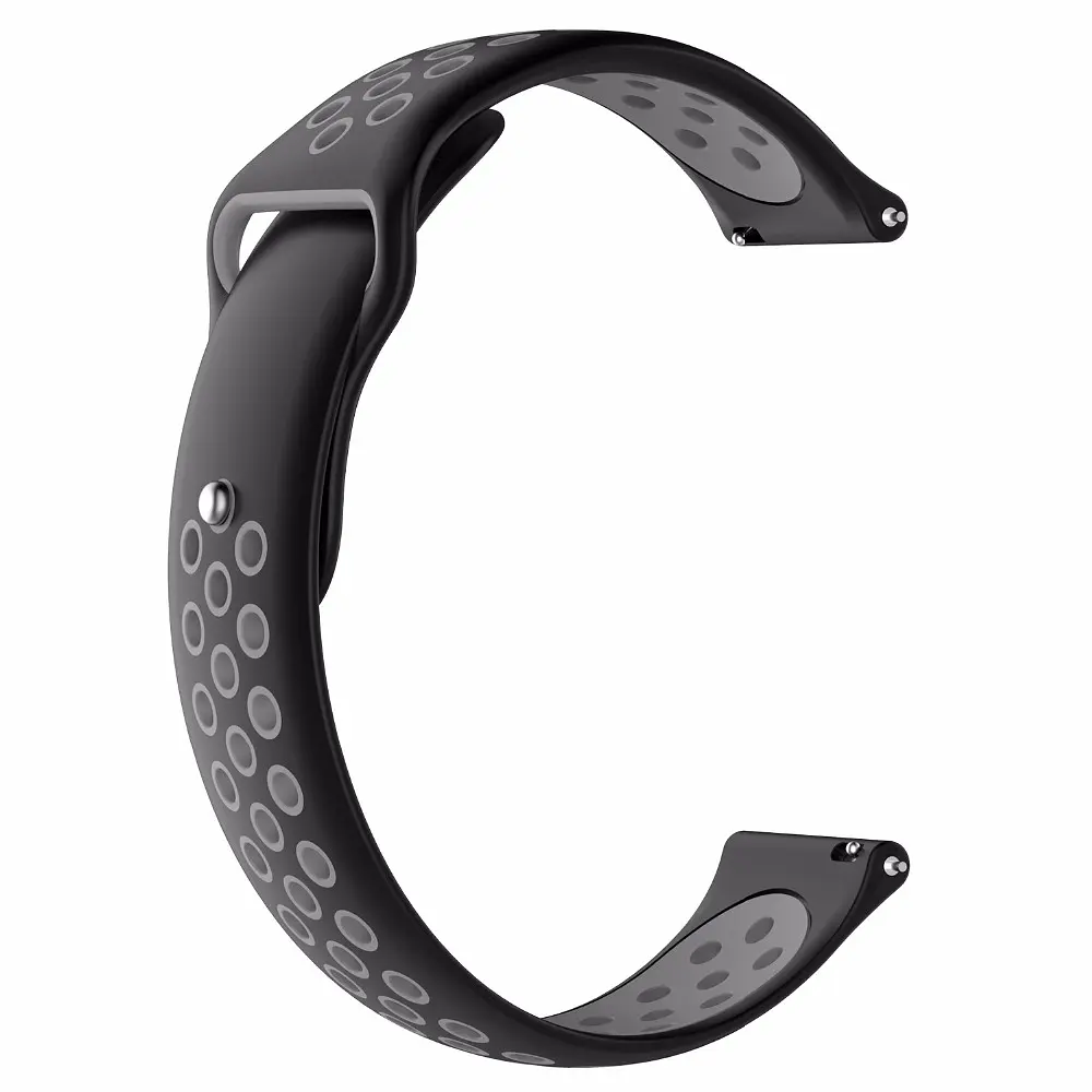 Ремінець BeWatch sport-style 20 мм для смарт-годин Xiaomi amazfit BIP Чорно-Сірий (1010114) - фото 3
