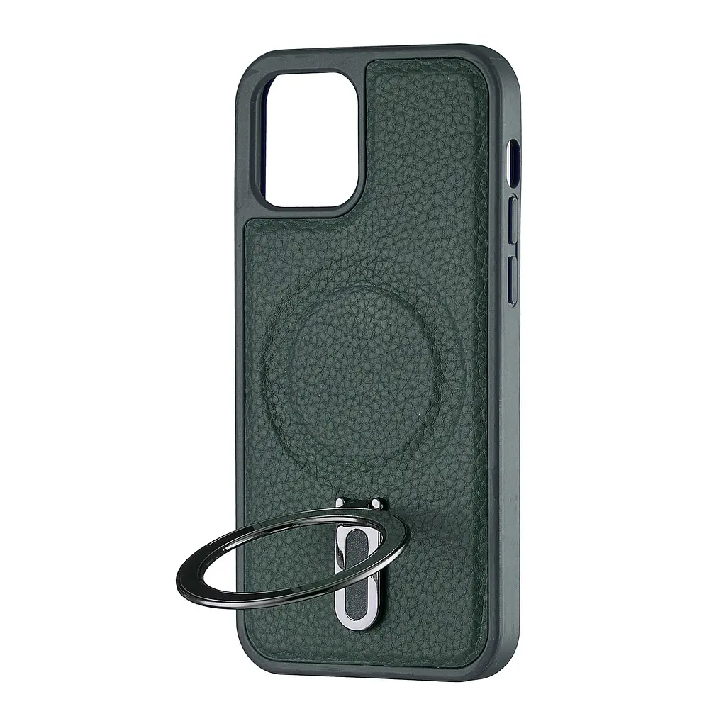 Чохол Jinduka Leather Ringo iPhone 12 Pro Green - фото 4