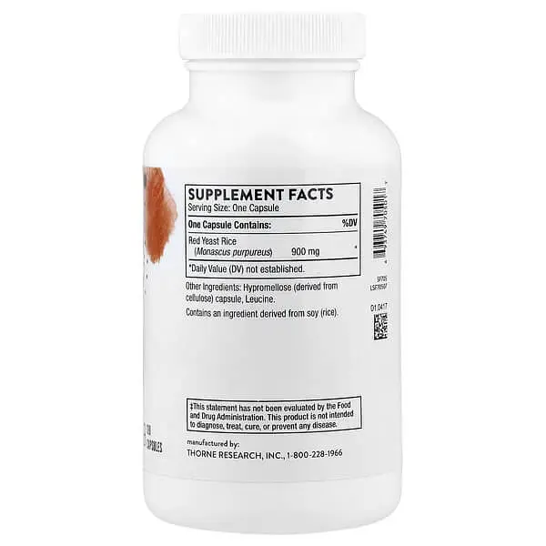 Рис червоний Red Yeast Rice 900 mg 120 капсул Thorne vit0005006 - фото 2