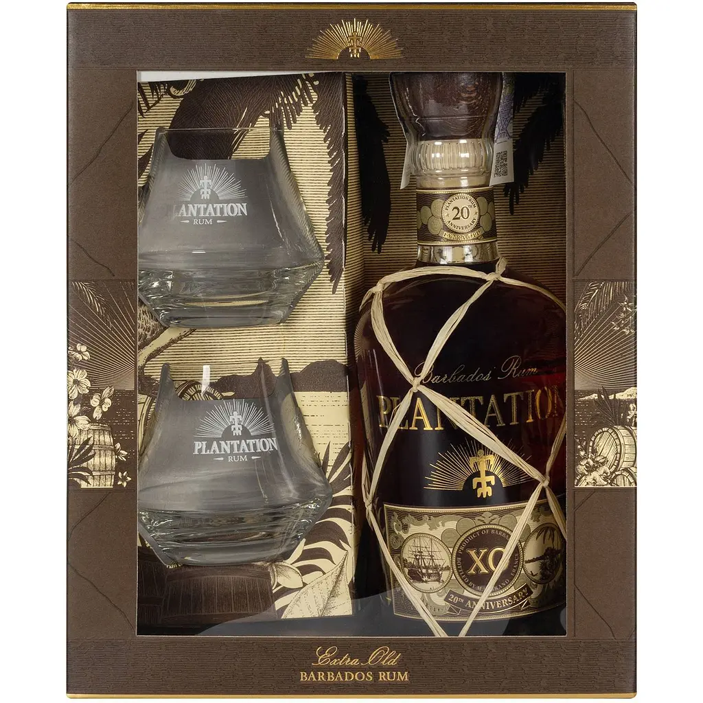 Ром Plantation Barbados XO 20th Anniversary + 2 келихи, 40%, 0,7 л - фото 2