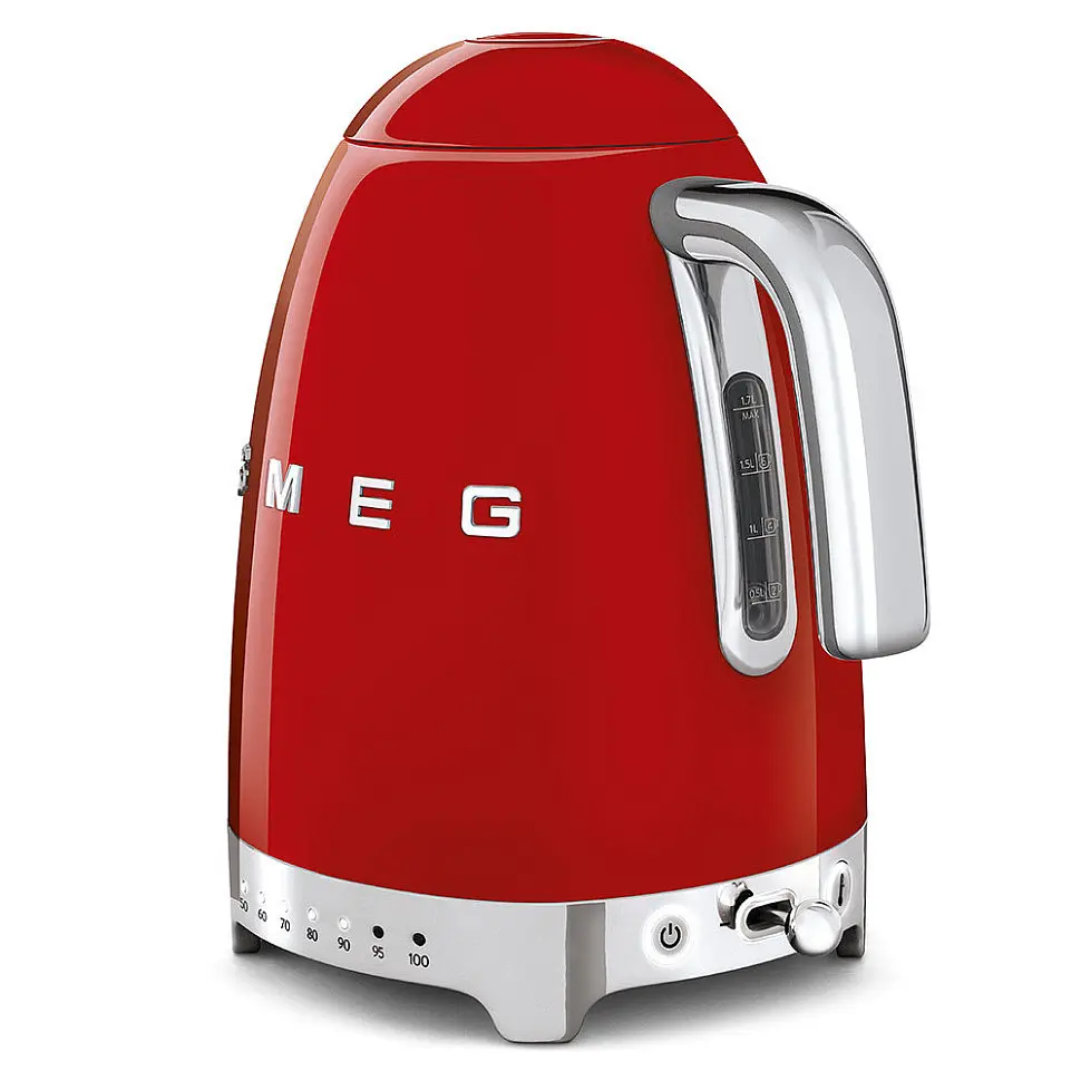 Чайник електричний Smeg (KLF04RDEU) Retro Style 50's - з регулятором температури - 1,7л - червоний, Червоний - фото 3