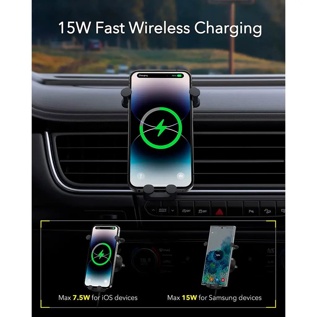 Універсальний автотримач Baseus Wireless Charge Pro 15W (SUWX030001) - фото 10
