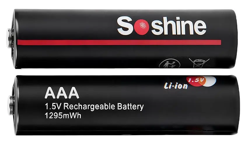 Акумуляторні батареї Soshine AAA (R03) 1.5V 860mAh 1295mWh Li-Ion (AAA-1.5-1295) - 1 штука - фото 4