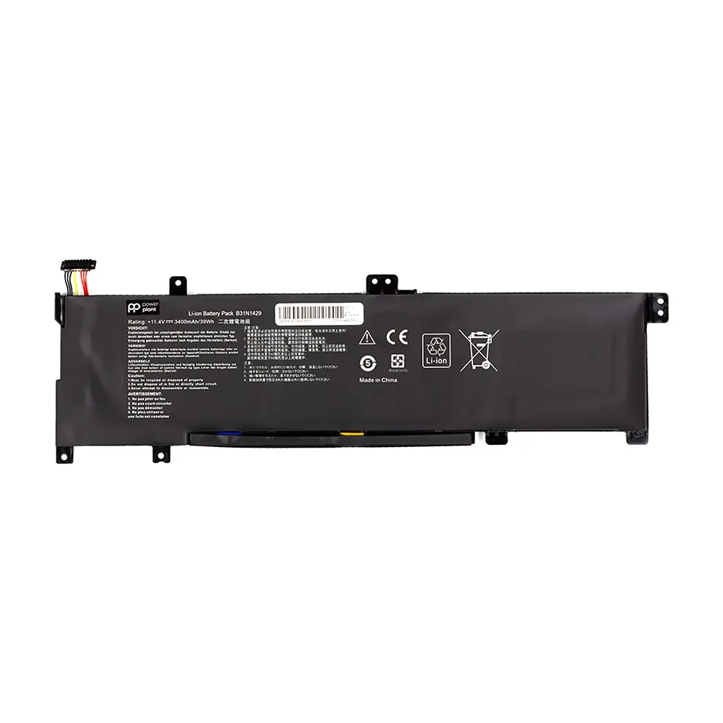 Акумулятор до ноутбука ASUS Vivobook A501LX (B31N1429) 11.4V 3400mAh PowerPlant (NB431564)