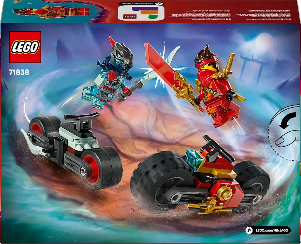 Конструктор LEGO Ninjago Швидкісні перегони Кая на мотоциклі 79 деталей (71838) - фото 3