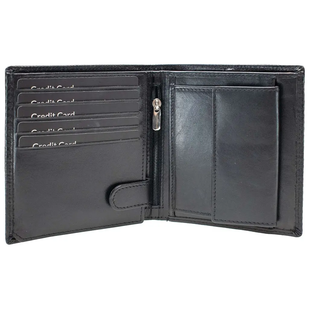 Портмоне чоловіче шкіряне Semi Line RFID Black (P8268-0) - фото 2