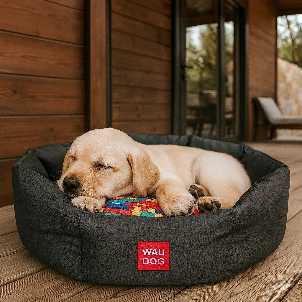 Лежанка для собак Waudog Relax, малюнок "Блоки", M, Ш 42 см, Д 52 см, В 19 см - фото 2