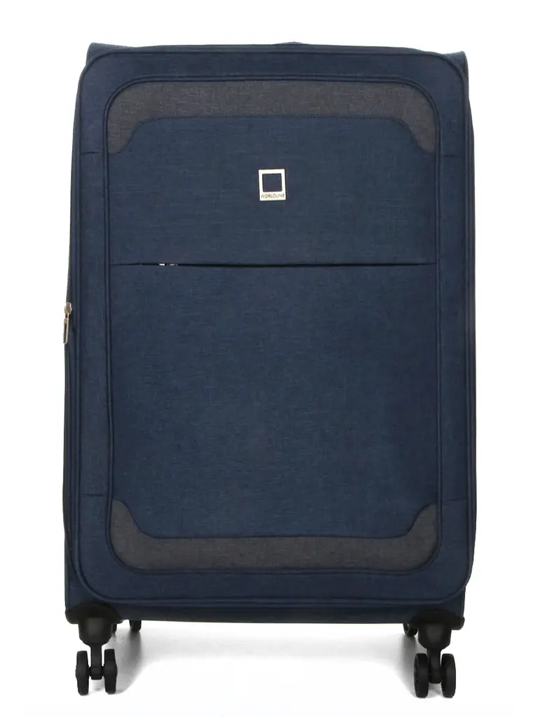 Валіза Гігант (XL) тканинний Airtex Worldline Tirana 608 на 4 колесах 75x46x28см 100л Синій - фото 3