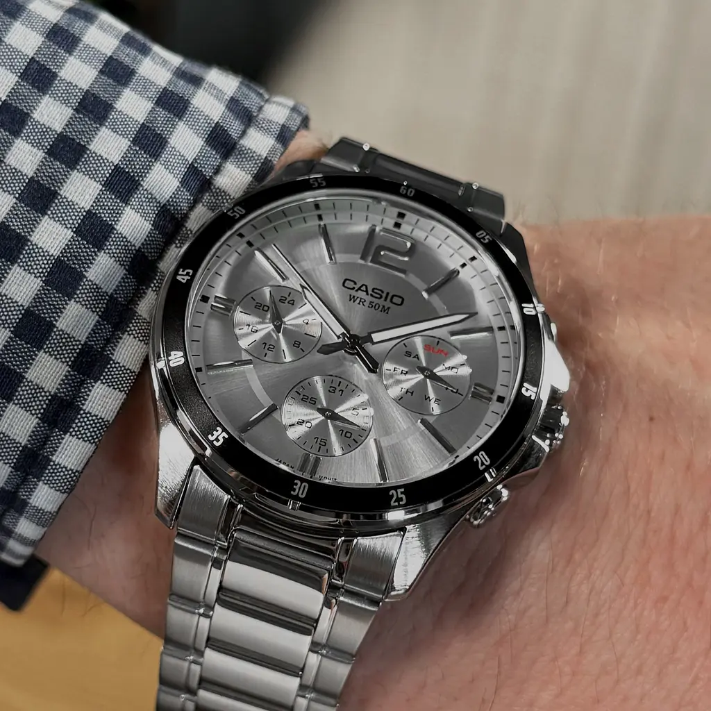 Чоловічий годинник Casio MTP-1374D-7A Сріблястий ( AT1141-0255 ) - фото 11