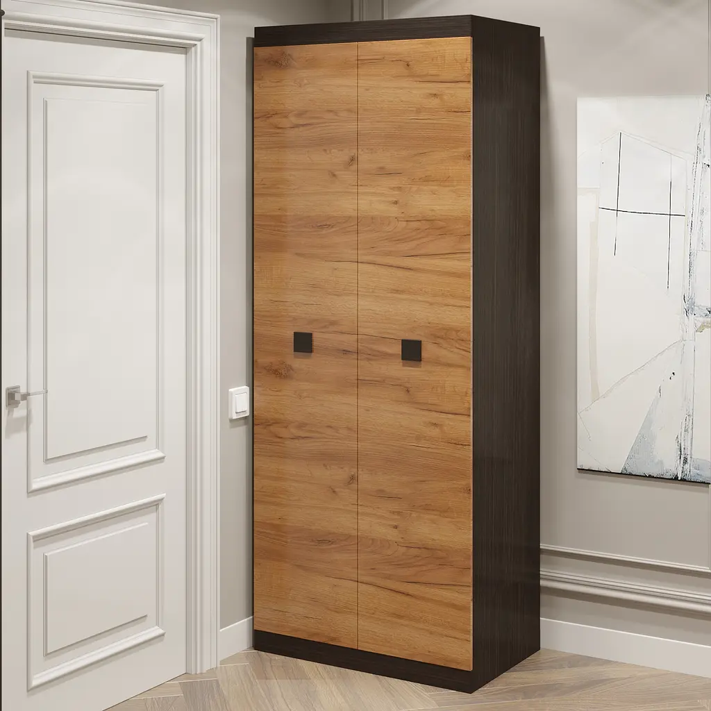 Шафа Еверест Соната-800 2-х дверна Венге темна/ Дуб Крафт Золотий (DTM-2299) - фото 3