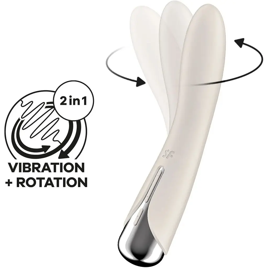 Вібратор Satisfyer Spinning Vibe 1 Beige - фото 3