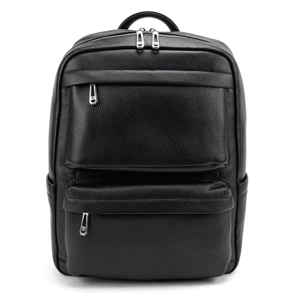 Чоловічий шкіряний рюкзак чорний Tiding Bag A25F-210727A - фото 3