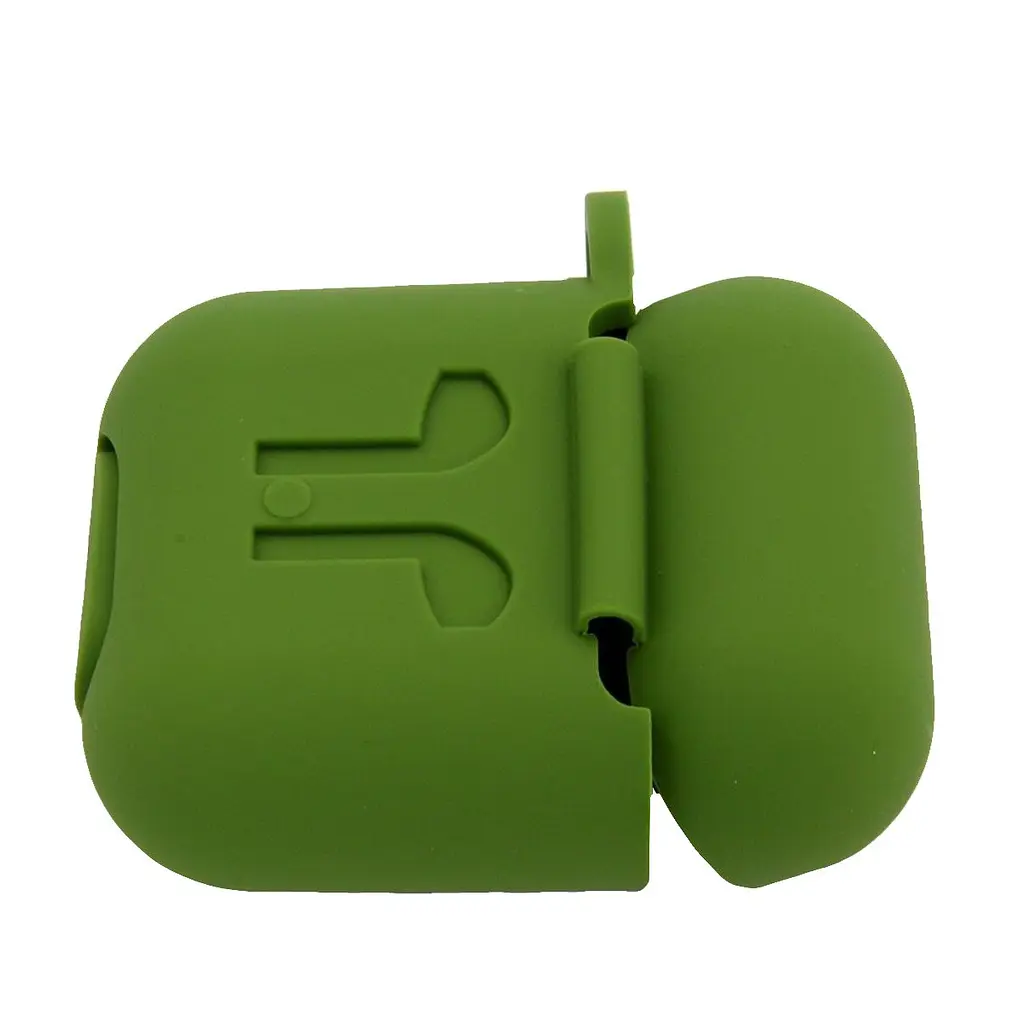 Чехол для наушников Apple AirPods Silicone Case with carbine [Army Green] [41685] - фото 3