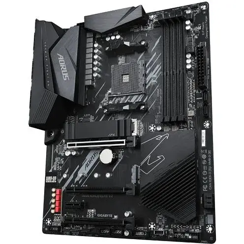 Материнська плата Gigabyte AM4 (B550) B550 Aorus Elite V2, B550, 4xDDR4, CrossFireX, Int.Video(CPU), 4xSATA3, 2xM.2, 1xPCI-E 16x 4.0, 2xPCI-E1 3.0, ALC1200, 2.5GbE, 8xUSB3.2/6xUSB2.0, HDMI/DP, ATX - фото 4
