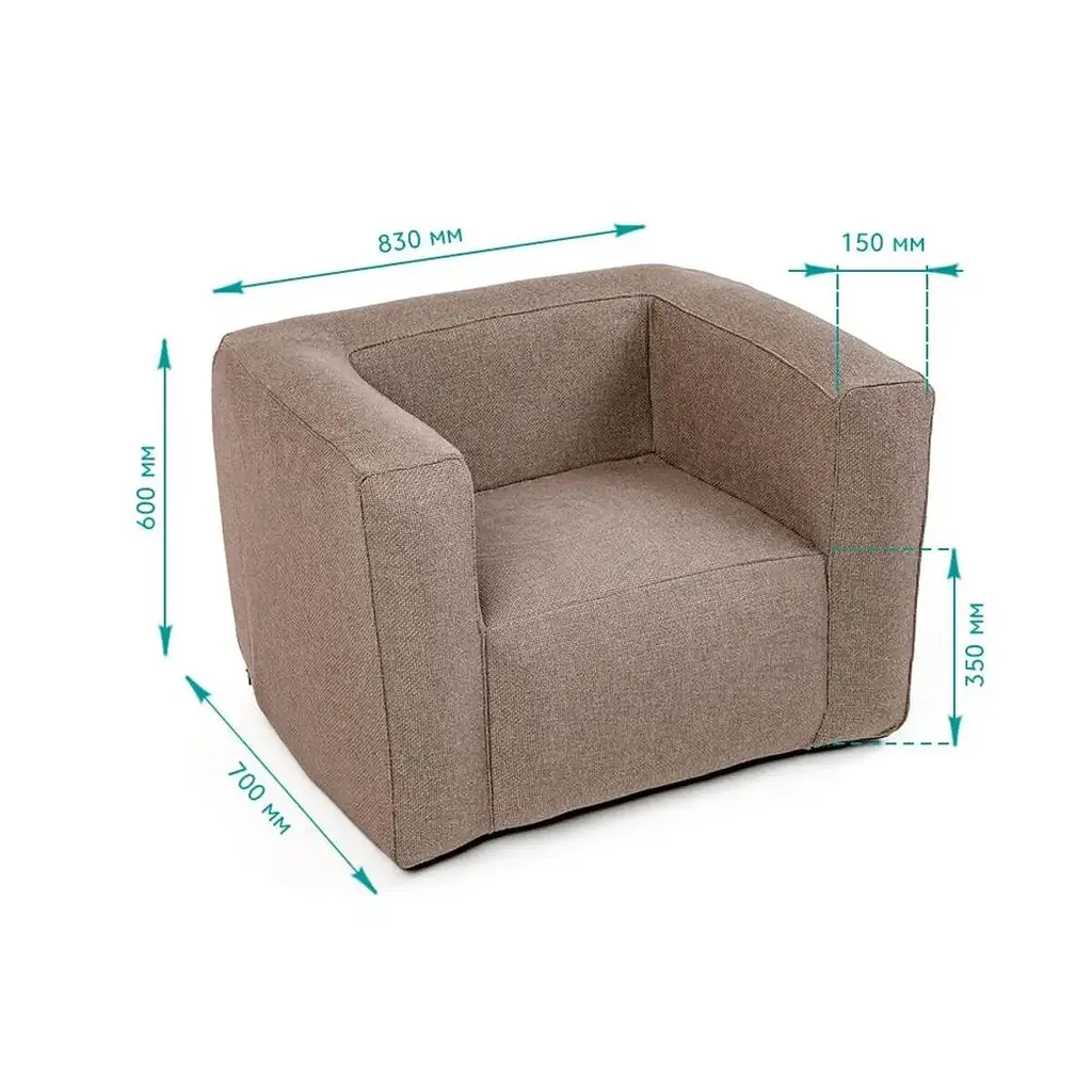 Надувное кресло Wall Sticker SW-00002291 коричневое - фото 2