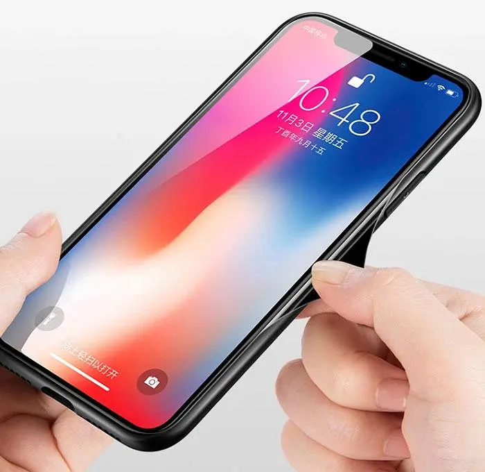 Чехол бампер Primo Gradient Glass для Apple iPhone X / Xs White - фото 3