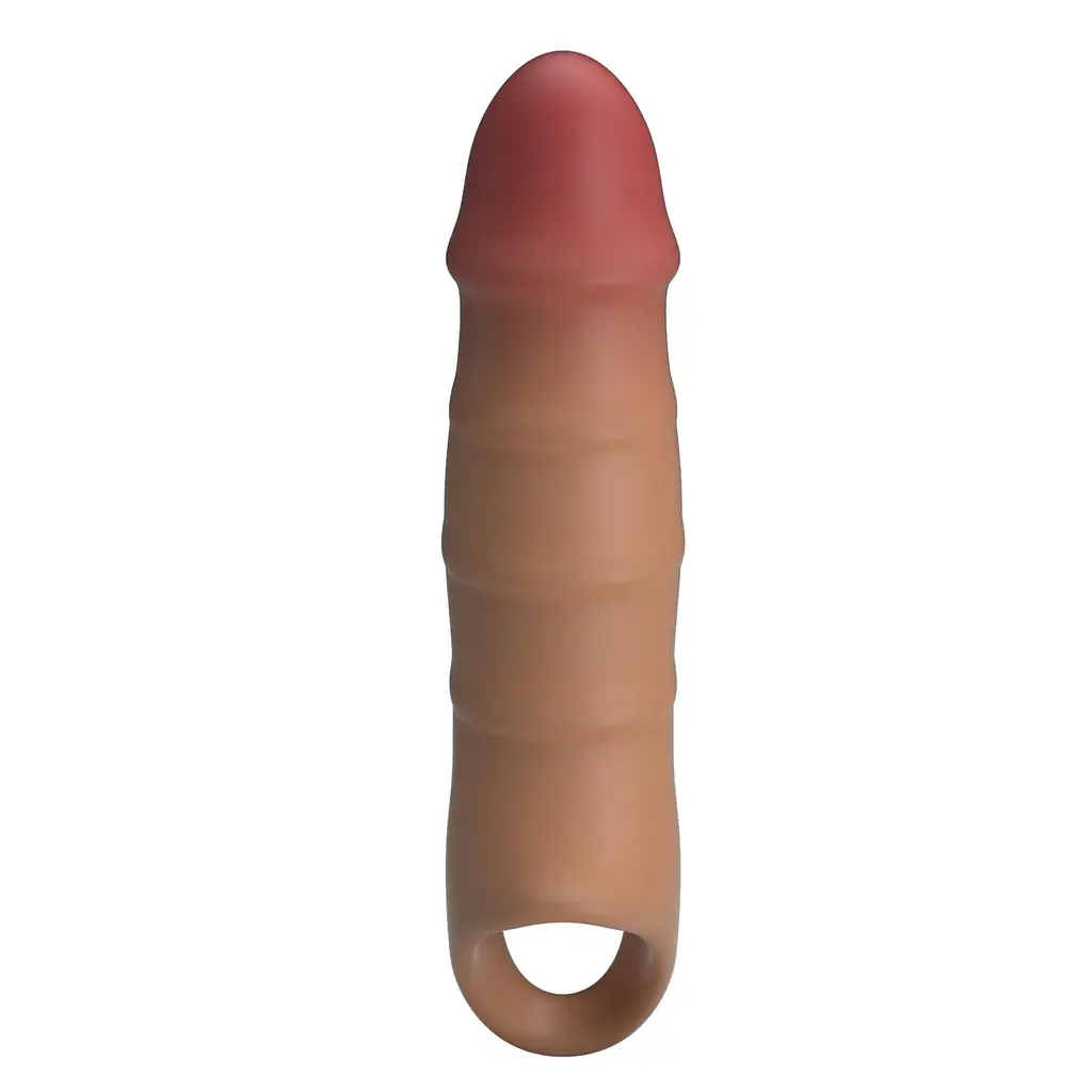 Насадка на пеніс Pretty Love Penis Sleeve Damell, 19.8 см (коричневий) - фото 4